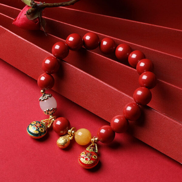 朱砂吞金瑞獸．貔貅全家福手鍊