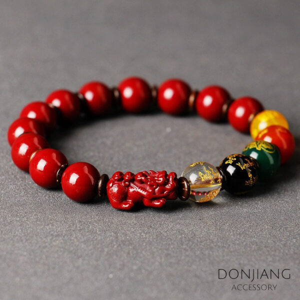 硃砂貔貅五色財神手鍊｜召喚五路財神・全方位豐盛