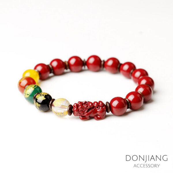 硃砂貔貅五色財神手鍊｜召喚五路財神・全方位豐盛