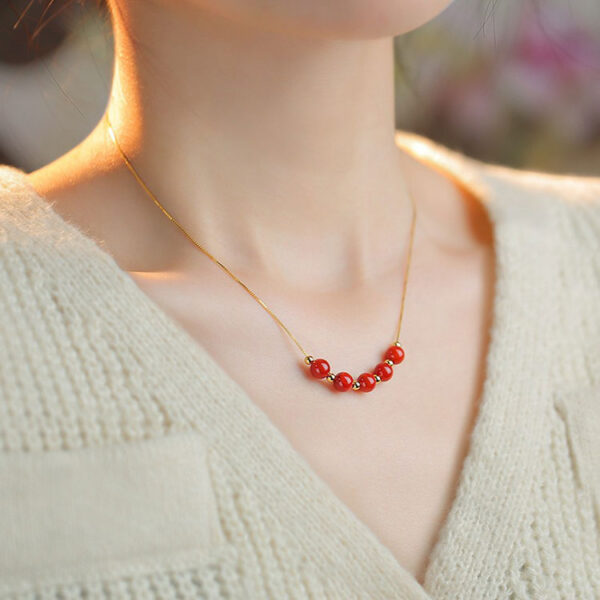 南紅瑪瑙散珠項鍊A01 南紅瑪瑙散珠項鍊