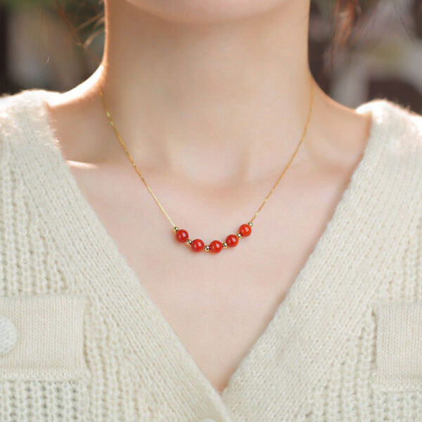 南紅瑪瑙散珠項鍊A02 南紅瑪瑙散珠項鍊