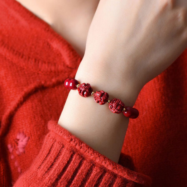 【三合六合貴人】化太歲硃砂生肖手鍊｜守護本命佛・流年順遂