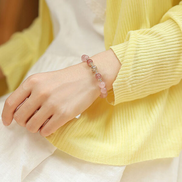 能量水晶手鍊 – 馬粉晶草莓晶｜桃花．魅力．人緣