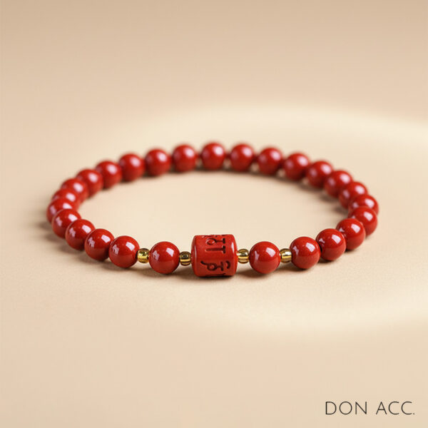 B00677-L 六字真言硃砂手鍊