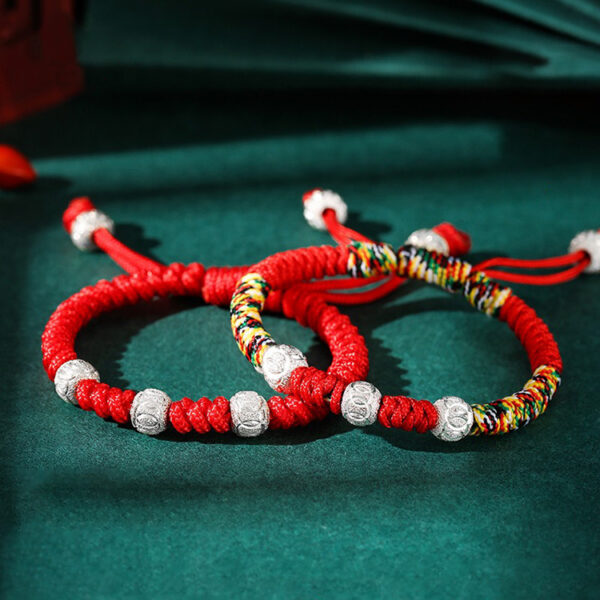 S925寶寶紅繩編織手鍊 【初生祝福】S925純銀・寶寶紅繩手鍊|平安祈福・彌月好禮