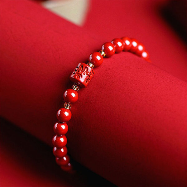 六字真言A02 六字真言硃砂手鍊|身心光明・消災除障