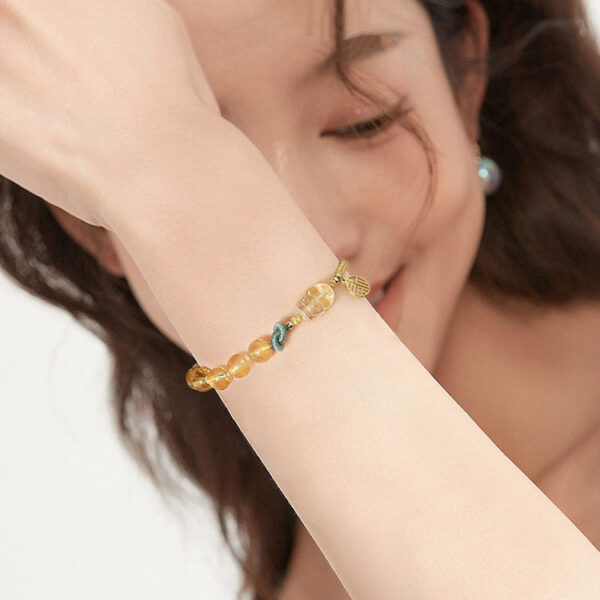 能量水晶手鍊 – 黃水晶金髮晶貔貅｜招財．納福．人緣