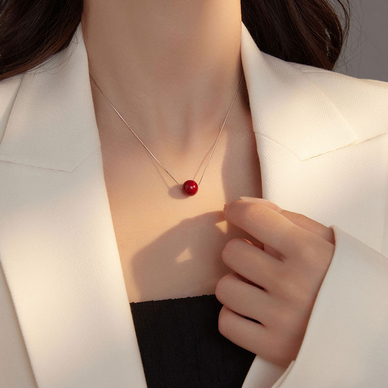 【逆轉.守護】高含量硃砂鎖骨鍊:圖片 2