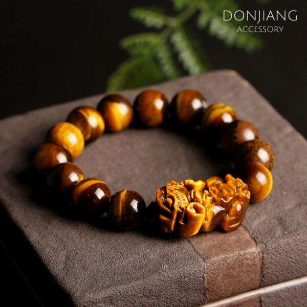 安然 / 天然黃虎眼石貔貅手串