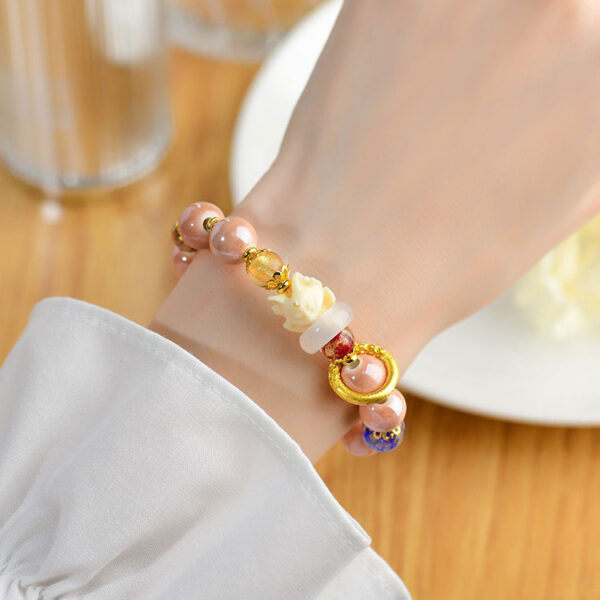 香灰琉璃金箔手鍊