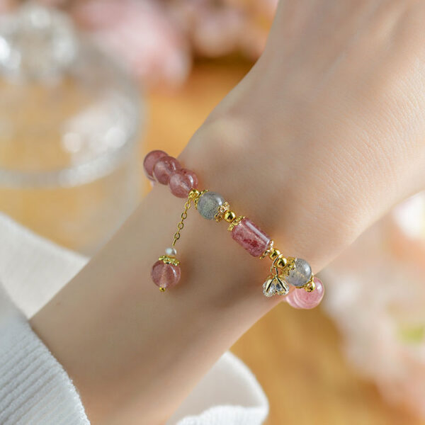 草莓晶拉長石手鍊