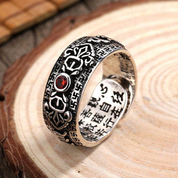 S925石榴石貔貅戒指