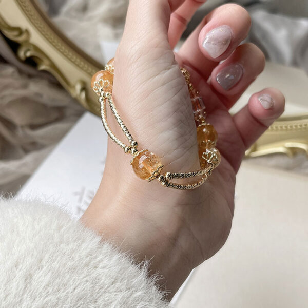 IG爆款天然黃水晶手鍊