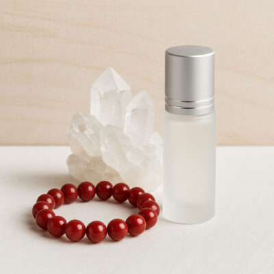 滾珠瓶搭配水晶及硃砂