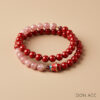 雙圈紅紋玉硃砂手鍊
