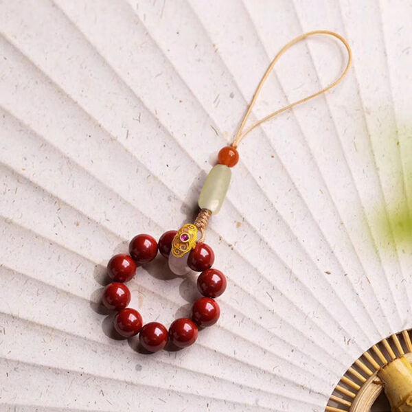 硃砂手機吊飾｜護心引光 × 好運隨行