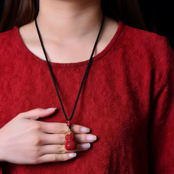 N00761-A06 硃砂福祿納福葫蘆|可開蓋入砂 × 福祿雙全